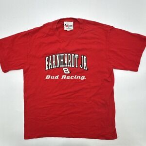 Vintage Chase Authentic Earnhardt Jr Bud Racing #8 Nascar Red Tshirt Medium